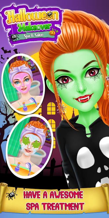 #7. Halloween Makeover Salon Game (Android) By: Supergirl Game Studio