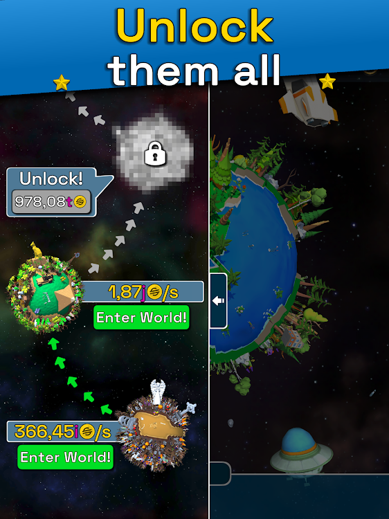 #10. Planet Evolution: Idle Clicker (Android) By: Leek & Ribs Games