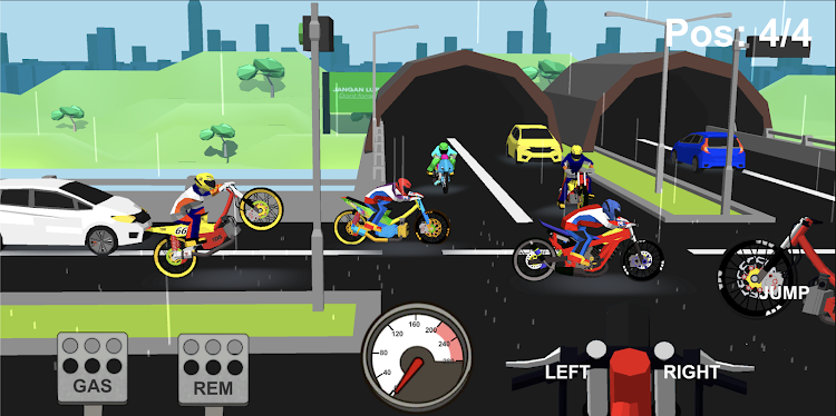 #2. Indonesia Drag Bike Racing 3D (Android) By: Mari Berkembang