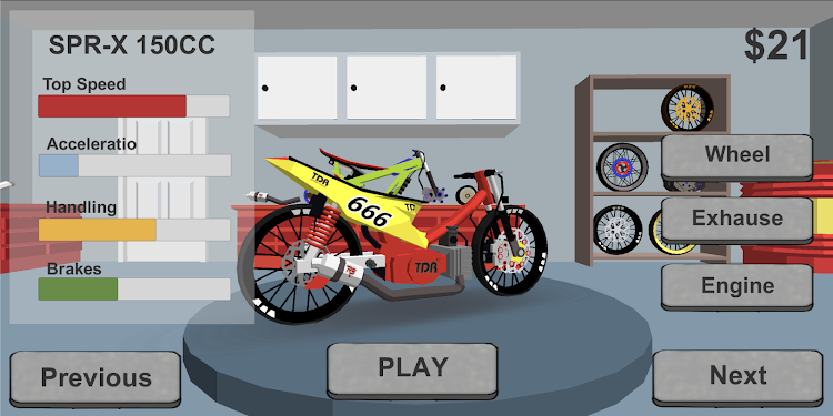 #5. Indonesia Drag Bike Racing 3D (Android) By: Mari Berkembang