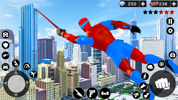 #7. Spider Rope Hero Man Game (Android) By: Rahim gaming studio