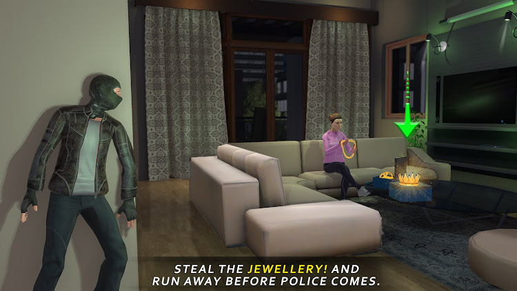 #5. Sneak Heist Thief Robbery 3D (Android) By: Hexabin Games