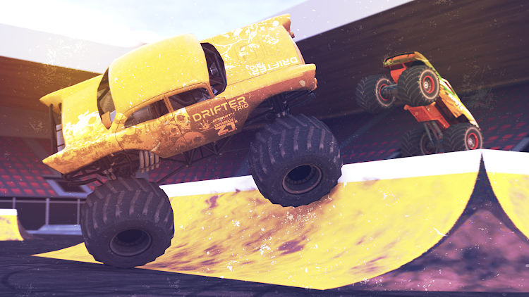 #2. Monster Truck Stunt - Car Race (Android) By: Pixiloft Games Studio