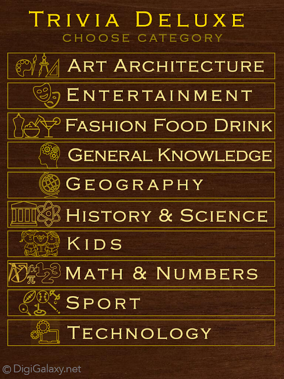 #4. Trivia Deluxe - Knowledge Trai (Android) By: DigiGalaxy®