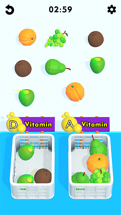 #3. VitaMatch 3D - Match & Sort (Android) By: Hyper Watcher