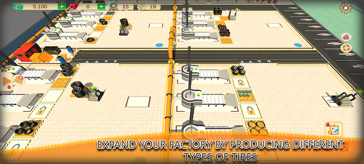 #6. Tire Factory -Idle Tycoon Game (Android) By: Khufu Games