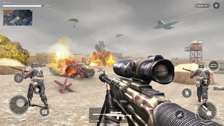 #4. World War Sniper: FPS Gun Game (Android) By: Strange Hero Monster Games