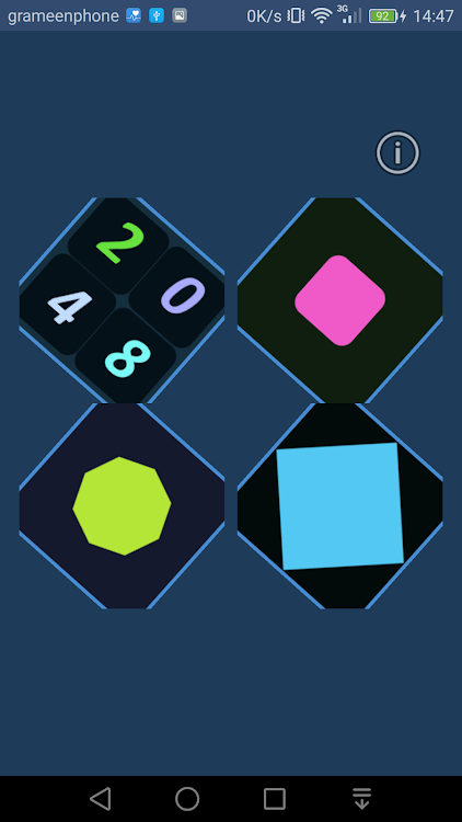 #1. 2048 (Circle+Square+Polygon) (Android) By: Creniputer Lab