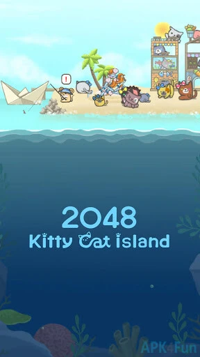 2048 Kitty Cat Island Screenshot Image