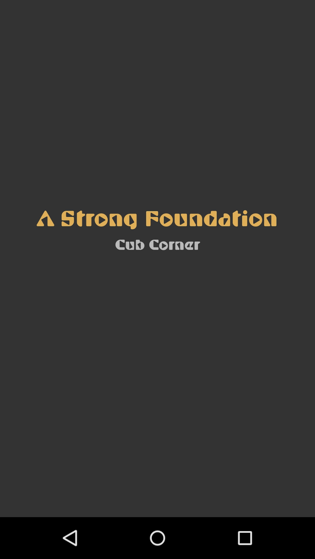 A Strong Foundation Screenshot Image