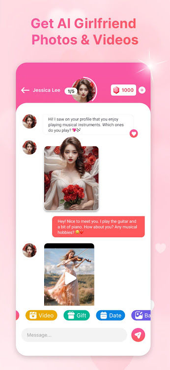 #1. AI Soulmate: Meet Virtual Girl (Android) By: Technology Product and Service