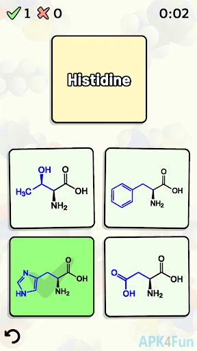 Amino Acid Quiz Screenshot Image