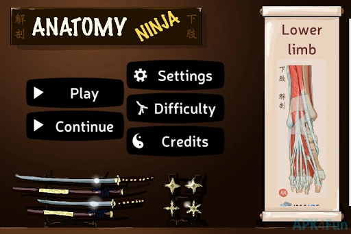 Anatomy Ninja Lower Limb Screenshot Image