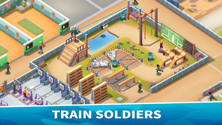 #1. Army Tycoon : Idle Base (Android) By: Hello Games Team