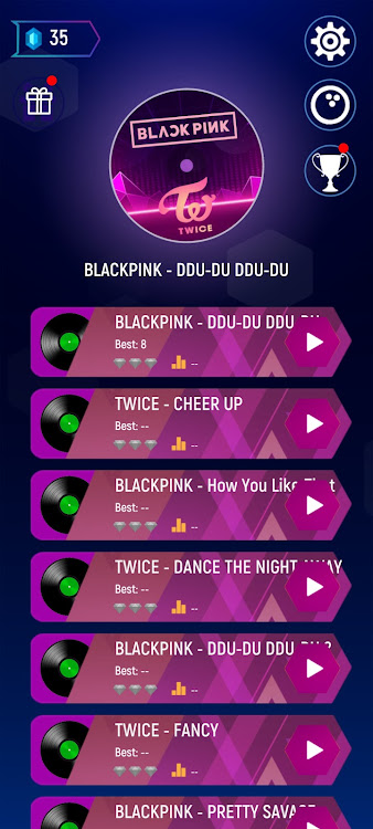 #4. BLACKPINK vs TWICE Tiles Hop (Android) By: MINTDIV