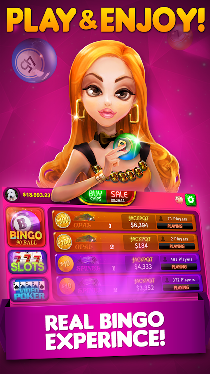 #1. Bingo 90 Live : Vegas Slots (Android) By: Fungrep Co Ltd