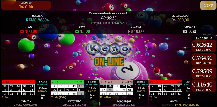 #1. Bingo Keno On-Line (Android) By: Entretenimento Apps Alfa