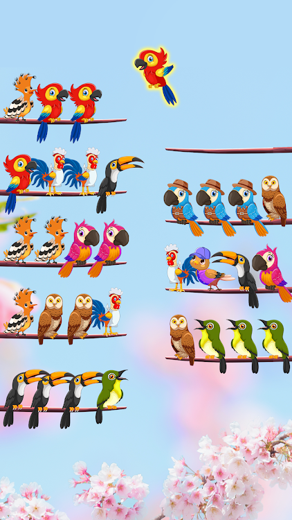 #1. Bird Sort Color: Budgie Puzzle (Android) By: Ropoto Studio