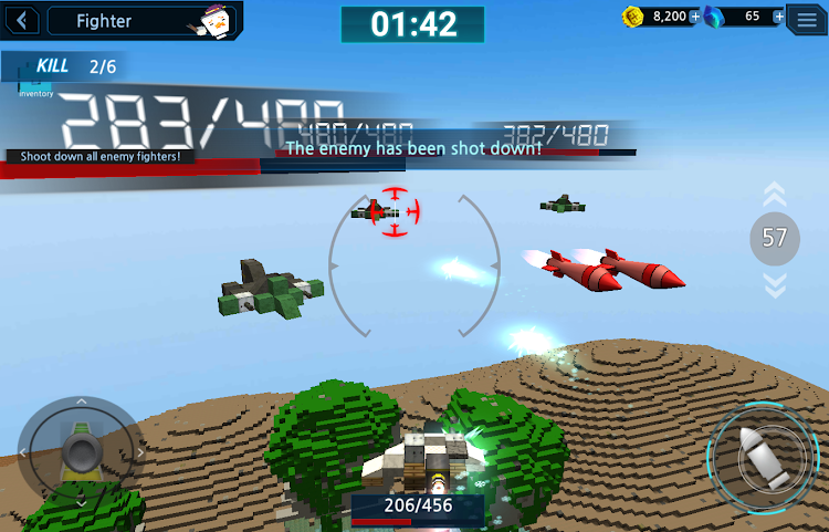 #1. BlockCraft: Online Space Wars (Android) By: CWGames Co., Ltd