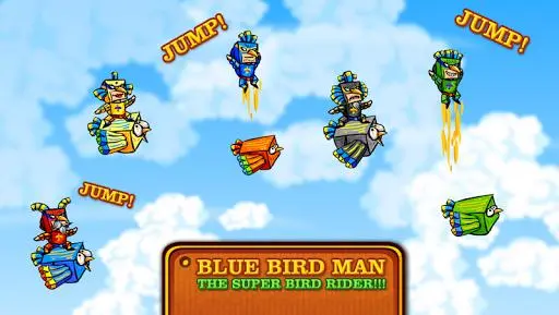 Blue Bird Man Rider Screenshot Image