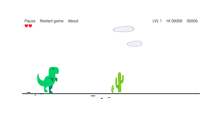 #1. Cactus vs. Dino: Dino jumper (Android) By: DegerGames