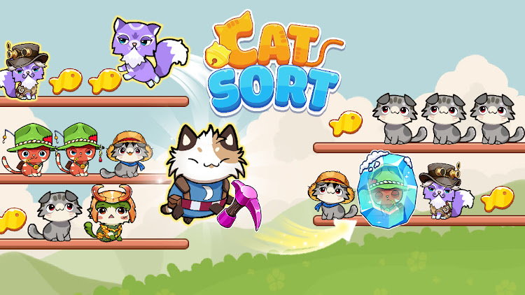 #1. Cat Sort Color Puzzle Game (Android) By: GAME OFFLINE HAY