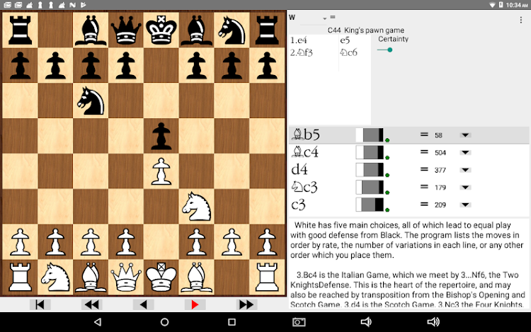 #2. Chess Openings Wizard (Android) By: Bookup Chess