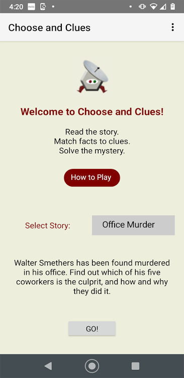 #1. Choose and Clues (Android) By: Bayla Publishing