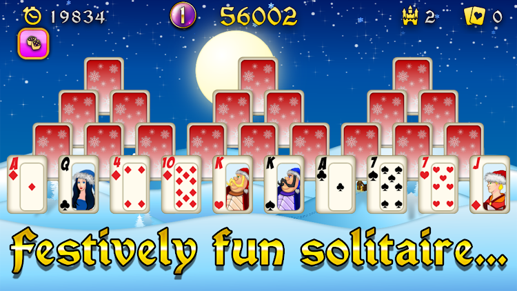 #1. Christmas Solitaire Tri-Peaks (Android) By: Glowing Eye Games Limited