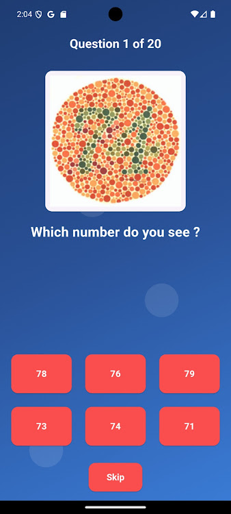 #1. Color Blind Test (Android) By: ARJUN ADHIKARI