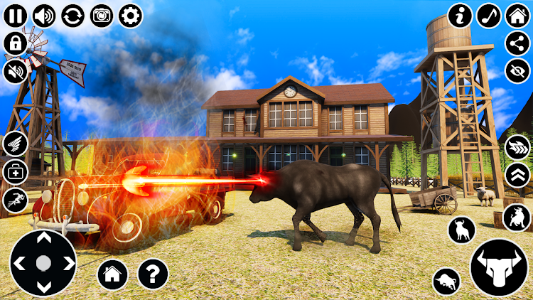 #1. Cow Simulator: Bull Attack 3D (Android) By: Zezo Global Gamming