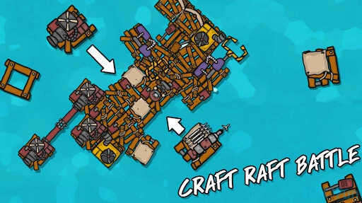 Craft Raft Battle Screenshot Image