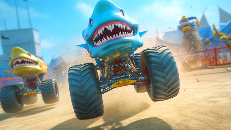 #1. Crazy Monster Truck Stunts (Android) By: Sharp Axe Studios