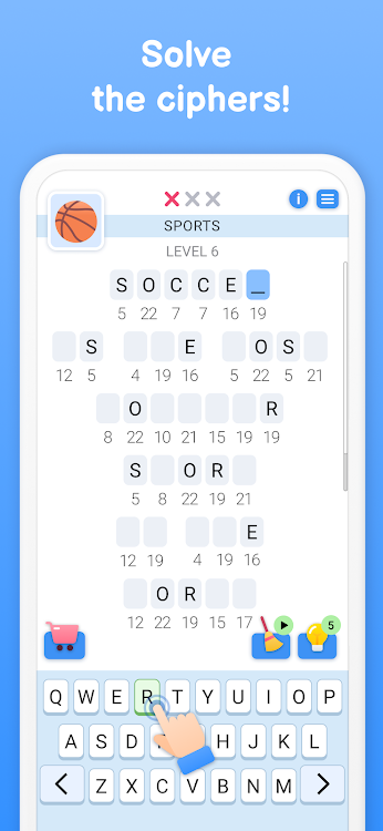 #1. Cryptogram Words Master (Android) By: Hitapps Games