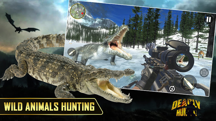 #1. Deadly Hunter–Wild Animal Hunt (Android) By: 3M Studios