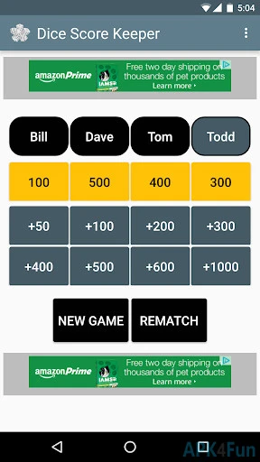 Dice Score Keeper Screenshot Image
