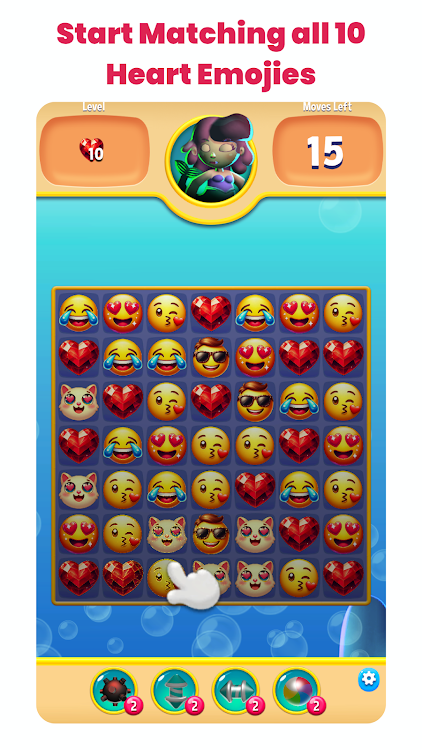 #1. Emoji Puzzle: Fun Match 3 Game (Android) By: HeyiDB