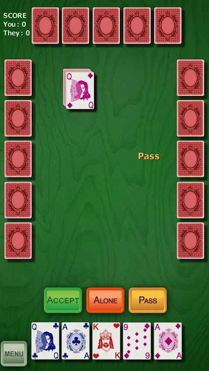 #1. Euchre (Android) By: Vintolo