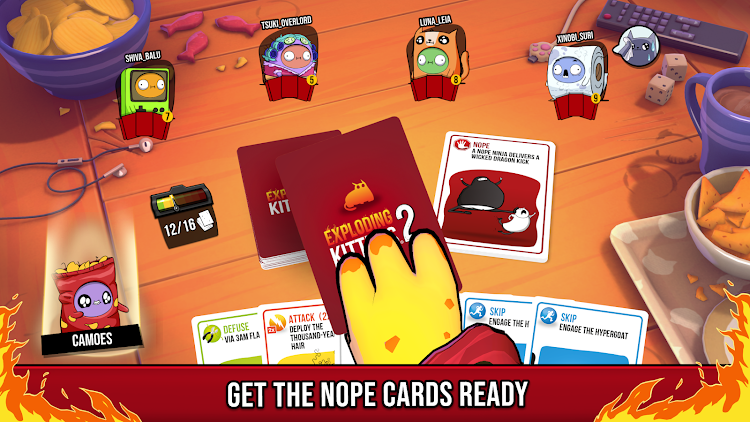 #2. Exploding Kittens® 2 (Android) By: Marmalade Game Studio