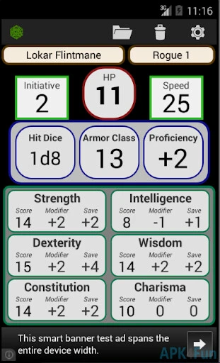 Fifth Edition Character Sheet Screenshot Image