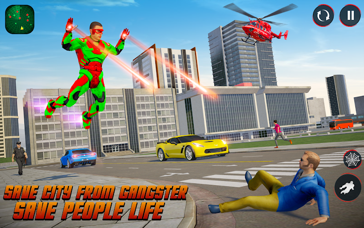 #5. Flying Superhero Spider Games (Android) By: Game valley