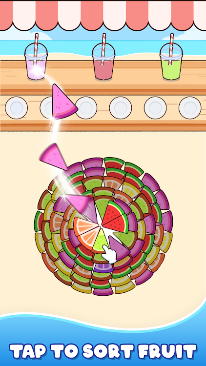 #1. Fruit Sort: Juicy Match Game (Android) By: Mirai Global Publishing