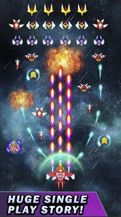 #1. Galaxy Shooter Alien Attack (Android) By: Gameplay City