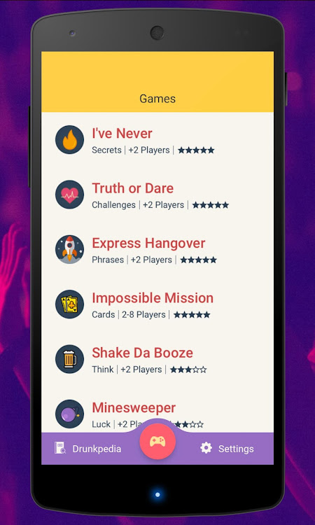 #1. Game of Shots (Drinking Games) (Android) By: Wired Koala Studios