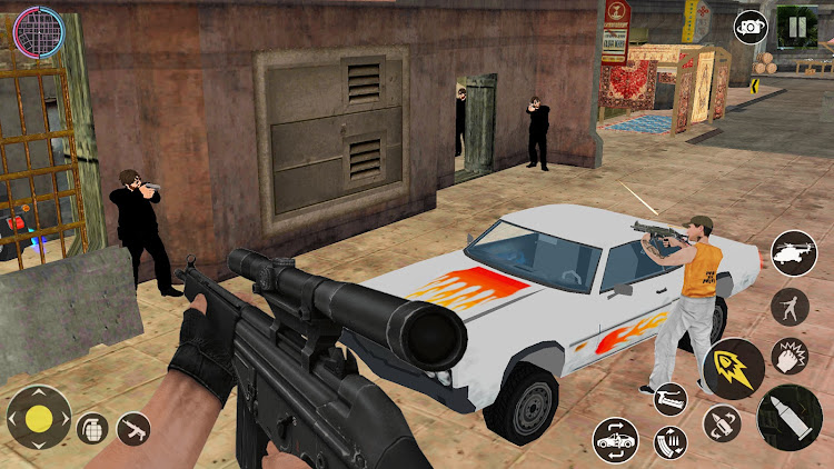 #1. Gangster Shooting Game Offline (Android) By: FanTech Games