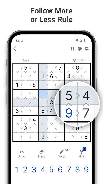 #1. Greater Than Sudoku (Android) By: Brainbete