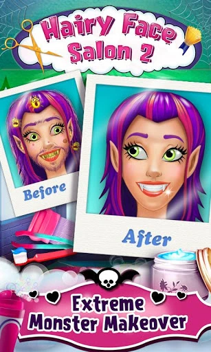 Hairy Face Salon Monster Shave Screenshot Image