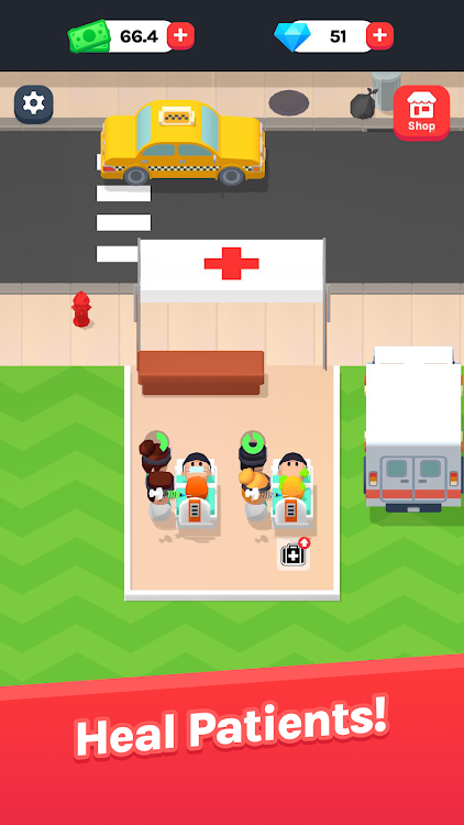 #1. Health City - Hospital Tycoon (Android) By: Mousetap Games