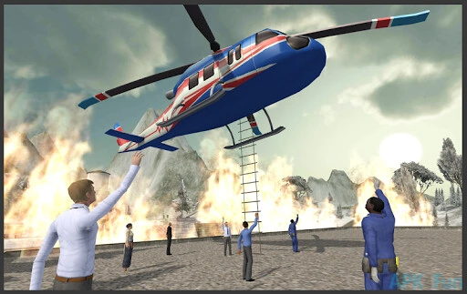 Helicopter Hill Rescue Screenshot Image