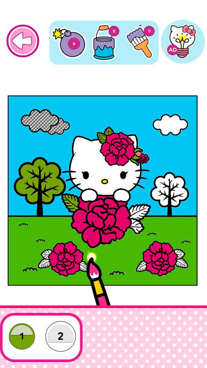 #1. Hello Kitty: Coloring Book (Android) By: Hippo Kids Games